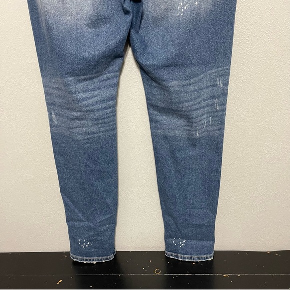 KanCan High Rise Ripped Boyfriend Mom Jean Paint Splatter Stretch Womens 11/29 - Picture 5 of 8